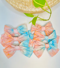Load image into Gallery viewer, Tie Dye Big Bow Clip