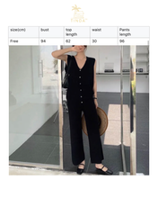 Load image into Gallery viewer, Sleeveless knitted tank top + trousers
