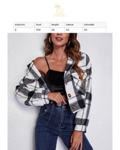 Load image into Gallery viewer, Wool blend plaid jacket
