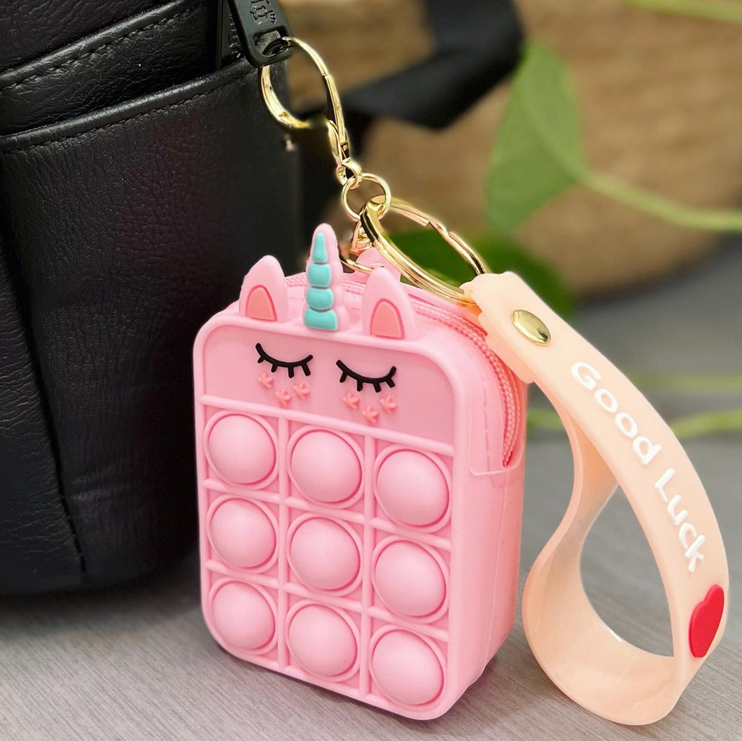 Unicorn pop-it key chain