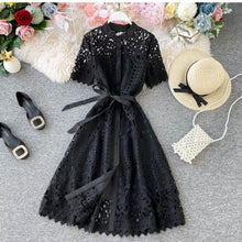 Load image into Gallery viewer, Sweet buttoned Lace dress with lining
