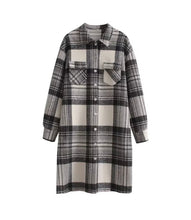 Load image into Gallery viewer, Chic Plaid Print Long Coat
