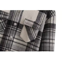 Load image into Gallery viewer, Chic Plaid Print Long Coat
