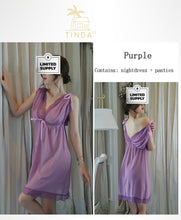 Load image into Gallery viewer, Mesh transparent nightdress + panty
