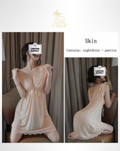 Load image into Gallery viewer, Mesh transparent nightdress + panty
