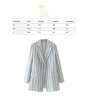 Load image into Gallery viewer, European striped blazer
