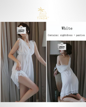 Load image into Gallery viewer, Mesh transparent nightdress + panty
