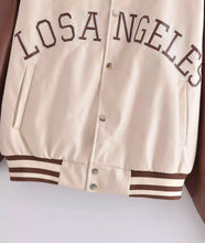 Load image into Gallery viewer, Letter embroidered jersey jacket
