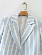 Load image into Gallery viewer, European striped blazer
