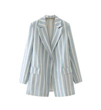 Load image into Gallery viewer, European striped blazer
