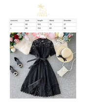 Load image into Gallery viewer, Sweet buttoned Lace dress with lining
